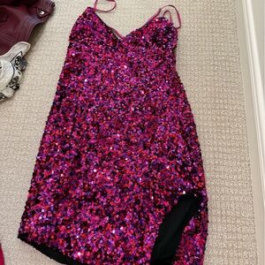 For Love And Lemons Pink and Purple Sequin Dress